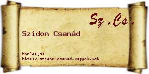 Szidon Csanád névjegykártya