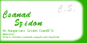 csanad szidon business card